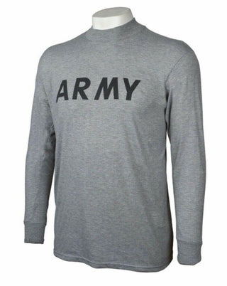 ARMY T-Shirt, grau / Sport T-Shirt, Langarm - MEGOHA-ARMY