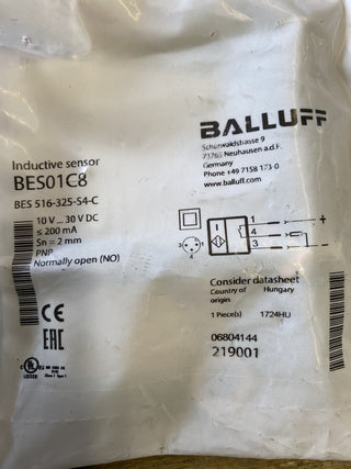 Balluff Induktiver Sensor BES01C8 (BES 516-325-S4-C) – M12x10