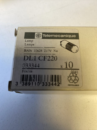 10x Schneider Electric / Telemecanique DL1CF220 Glimmlampe BA9s 230-240V – NEU0