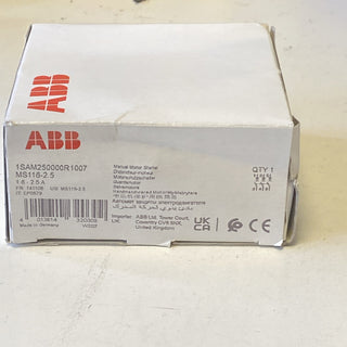 ABB 1SAM 250 000 R1007 MS 116-2,5 Motorschutzschalter einstellbar 690 V/AC 2....2
