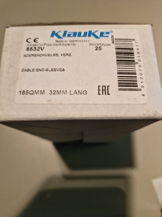 46 St. Klauke 8532V Aderendhuelse n. DIN 185qmm 32mm verzinnt0