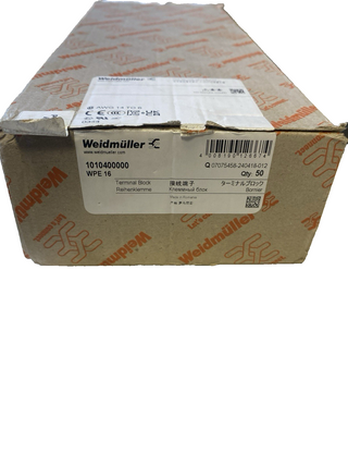 50x Weidmüller 1010400000 WPE 16 Schutzleiter-Reihenklemme – NEU & OVP