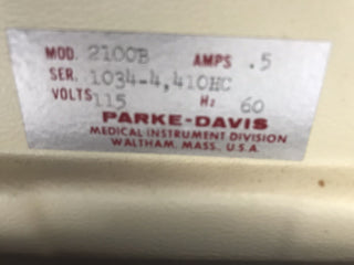 Vintage Parke Davis MOD 2100B Clinical Interface - Modell 1034-4,410HC5