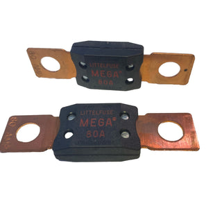 2x LITTELFUSE 0298080.ZXEH Sicherung, Automotive, Bolt Down, Zeitverzögerung,0