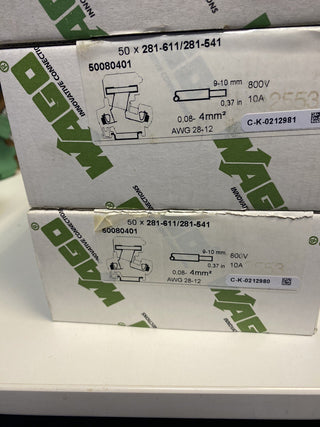 WAGO 281-611/281-541 Sicherungsklemme 8mm L grau 50 Stück neu3