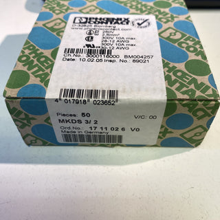 50X Phoenix Contact 1711026 MKDS 3/ 2 COMBICON control Printklemme0