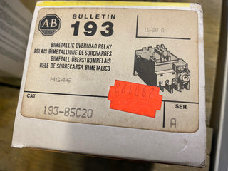 Allen Bradley 193-BSC20 Überlastrelais Motorschutz 16-20A Ser.A – NEU & OVP0