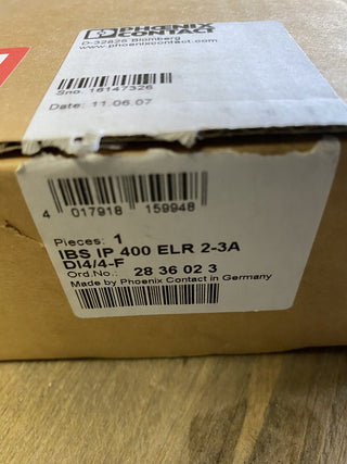 Phoenix Contact Interbus IBS IP 400 ME-ELR2-3A-DI4F Ord.No: 28 36 0230