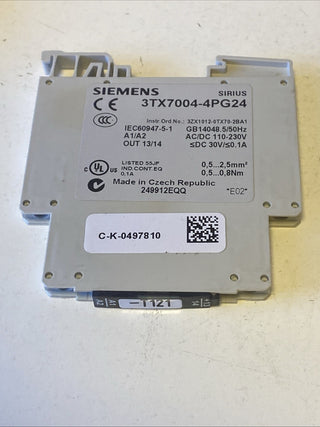 Siemens 3TX7004-4PG24 Eingangskoppelglied 110–230V AC HL-Ausgang geb1