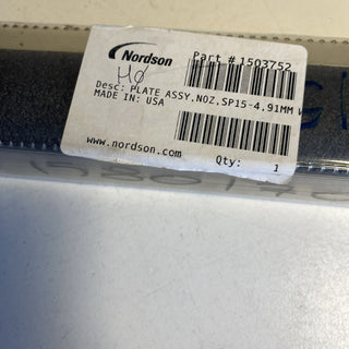 Original Nordson 1503752 Plate Assy Noz SP15 - 4,91 mm — NEU & OVP