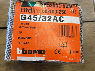 Bticino Fehlerstrom-Schutzschalter 4P AC 32A 500mA 2 Module G45AC32 FI-Schalter0