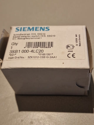 Siemens 3SB1000-4LC20 Schlüsselschalter 22mm CES SSG10 – NEU & OVP0