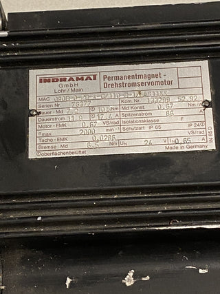 INDRAMAT 090B-0-PD-4-C/110-B-1/WA611XX (SERVOMOTOR) +Stegmann AG 661 22 4096 X1
