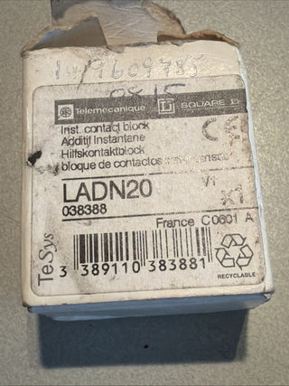 Schneider Electric LADN20 Hilfsschalterblock 2S (2 Schließer) – neu3