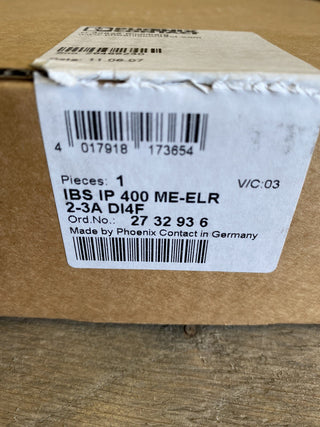 Phoenix Contact Interbus IBS IP 400 ME-ELR2-3A-DI4F Ord.No: 27329364