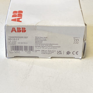 ABB 1SAM 250 000 R1007 MS 116-2,5 Motorschutzschalter einstellbar 690 V/AC 2....1