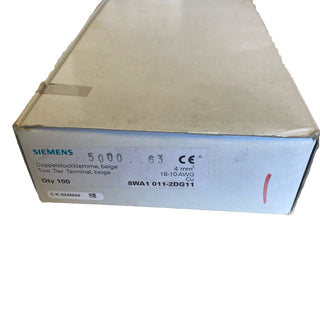 Siemens 8WA1011-2DG11 Doppelstockklemme beidseitig 2pol. beige, 6,5mm, Gr.4 2 g0