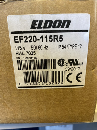 nVent HOFFMAN EF220R5-115R5 Filterlüfter 115V AC - NEU & OVP - Schaltschranklüft0