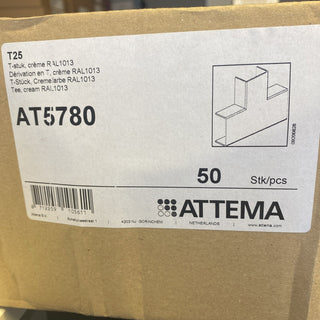50x ATTEMA K25 T-Stück Kabelkanal-Abzweigung Creme (5780) NEU0
