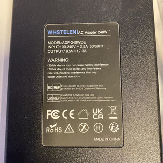 240W 19.5V 12.3A Laptop Netzteil Ladekabel Ladegerät für Dell Alienware 13 14 153