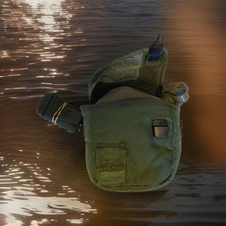 US MILITARY ISSUE 2 QT Canteen Cover mit Flasche olive drab neu2