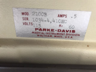 Vintage Parke Davis MOD 2100B Clinical Interface - Modell 1034-4,410HC6