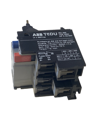 ABB T6DU Thermisches Überlastrelais 0,11 - 0,17 A | Motorschutzrelais | Gebrauch0