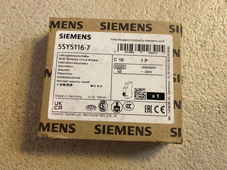 Siemens 5SY5116-7 Leitungsschutzschalter C16A 1-polig Allstrom AC/DC NEU & OVP1