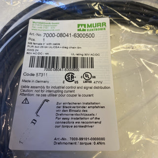 MURR ELEKTRONIK 7000-08041-6300500 Sensor-/Aktor-Kabel M8 Buchse 5m NEU2