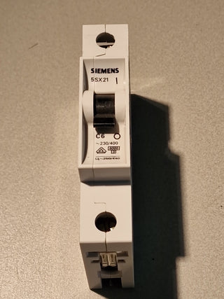 2x SIEMENS 5 SX21 ICE 60898 C6 400V Leitungsschutzschalter #110