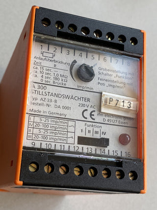 ifm electronic A300 Stillstandswächter Typ: AZ 33-B DA0001 – Gebraucht0
