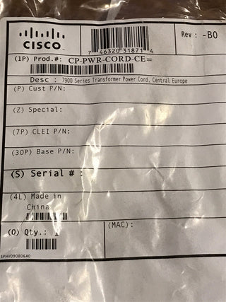  Cisco CP-PWR-CORD-CE StromKabel Strom IEC 60320 C1311