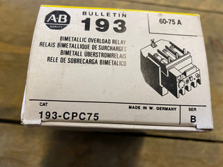 Allen-Bradley 193-CPC75 Thermo-Überlastrelais 60-75A Overload Relay – NEU / OVP0