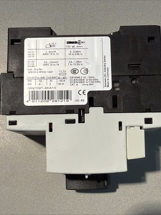 1x Siemens 3RV1021-4BA10 Motorschutzschalter Leistungsschalter S0 20A gebraucht1