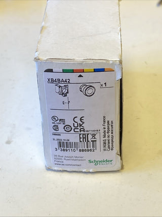 Schneider Electric XB4BA42 Harmony XB4BA42 Drucktaster Betätiger flach 1 Taste R1