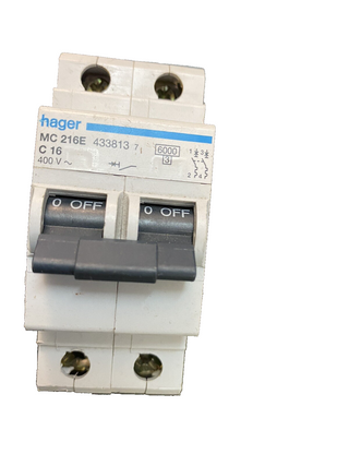 Hager MC 216E Leitungsschutzschalter | C16 | 2-polig | LS-Schalter Sicherung0