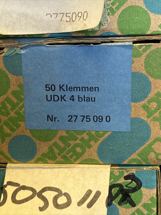 50x Phönix Doppelklemme UDK4 BU blau Phönix Contact 27750902