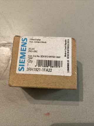Siemens SIRIUS Hilfsschalterblock 3RH1921-1FA22 – NEU & OVP