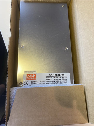 Mean Well SD-1000L-24 | DC/DC-Wandler 19-72V zu 24V 40A 960W | NEU & OVP0