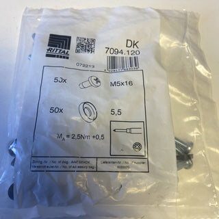 Rittal DK 7094.120 Befestigungsschrauben M5 x 16 mm 50 Stk. NEU OVP Schaltschran0