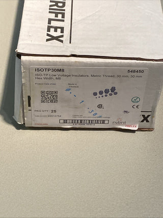 nVent ERIFLEX Isolierbuchsen, Ø M8, Innen Ø 8mm x 26mm, L. 30mm, D. 30mm, Glasfa1