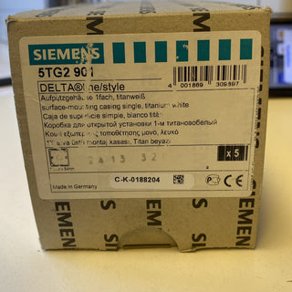 Siemens DELTA line/Style 1-fach Aufputzgehäuse titanweiß neu1