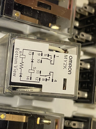 10X Omron MY2K-US 24VAC Miniatur-Leistungsrelais, 2-polig, Einzelkontakte1