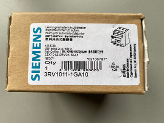 Siemens 3RV1011-1GA10 Sirius Leistungsschalter Motorschutzschalter 4,5-6,3A Neu1