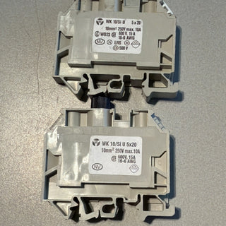 2x Wieland Sicherungs-Reihenklemme WK 10/Si U 5x20 (250V / 10A)4