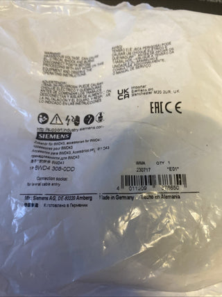 Siemens 8WD4308-0DD Anschlussdose für 8WD43 / Neu OVP1