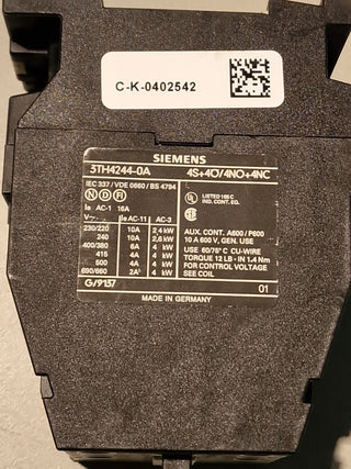 Siemens 3TH4244-0A Schütz Hilfsschütz#91