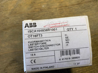 ABB OT16FT3 Hauptschalter Lastschalter NEU!!!0