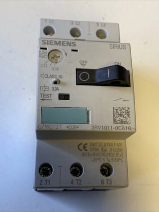 Siemens SIRIUS Motorschutzschalter 3RV1011-0CA10 (Baugröße S00)1