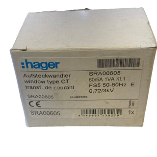 Hager SRA00605 Aufsteckstromwandler – 60/5A – NEU & OVP0